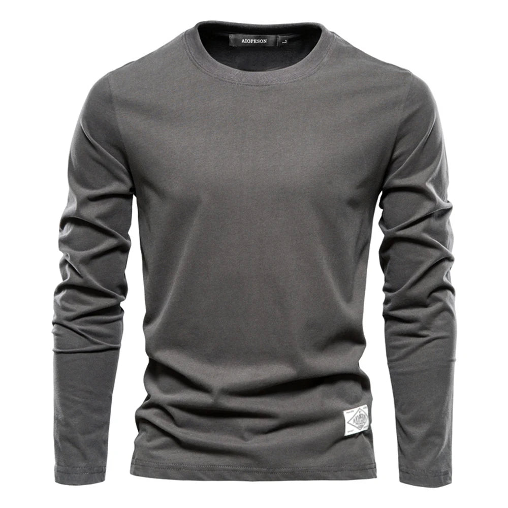 2024 Summer Long Sleeve Men's T-shirts 100% Cotton - Premium T-Shirt from Craftklart Dropship - Just $21.43! Shop now at Craftklart.store