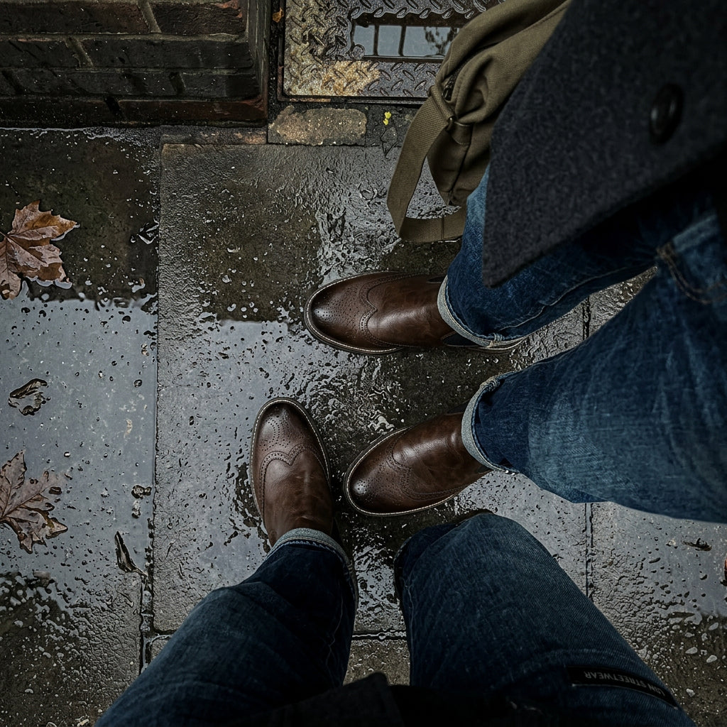 Craftklart Dropship Borough Chelsea Boots, stylish black leather Chelsea boots with elastic side panels and sleek design.