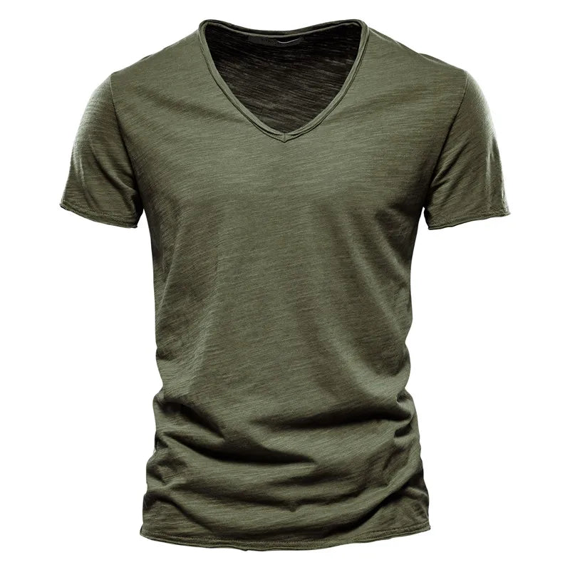 8XL - 100% Cotton V-neck Men T-shirt - Premium T-Shirt from Craftklart Dropship - Just $10.28! Shop now at Craftklart.store