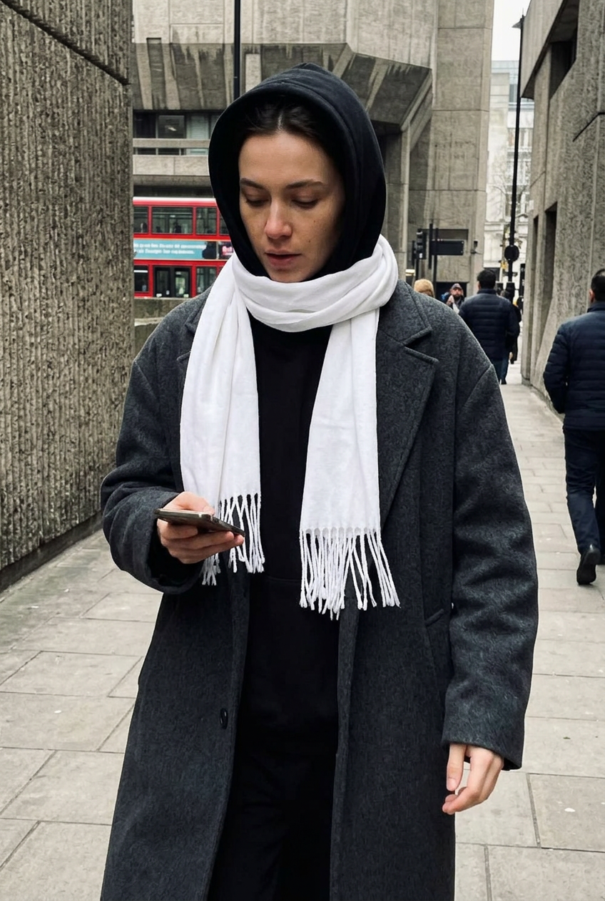 Stillline fringed scarf by Craftklart Dropship, showing soft fabric and fringed edges in a close-up view