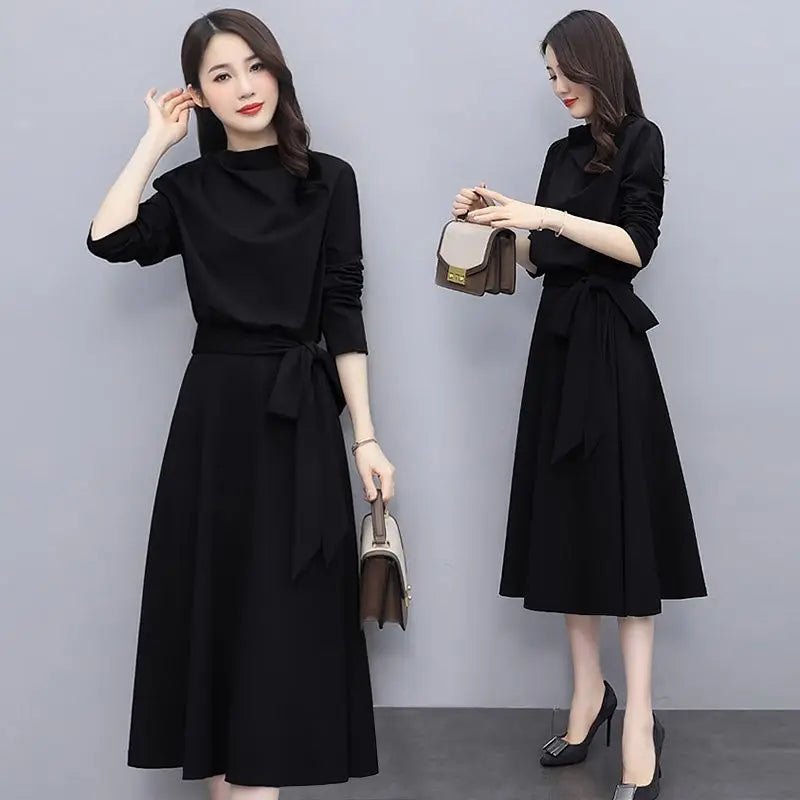 Women's Korean Elegant Midi Dress - Premium Dress from Craftklart Dropship - Just $13.98! Shop now at Craftklart.store