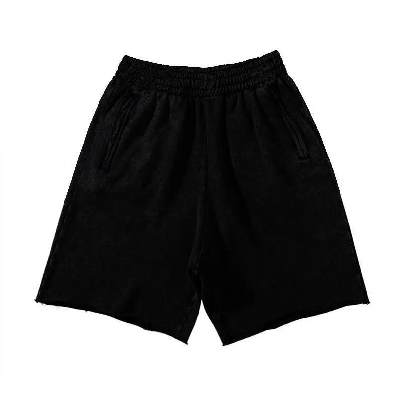 Craftklart men's cotton drawstring shorts in a loose fit, perfect for streetwear, shown in a casual front view.