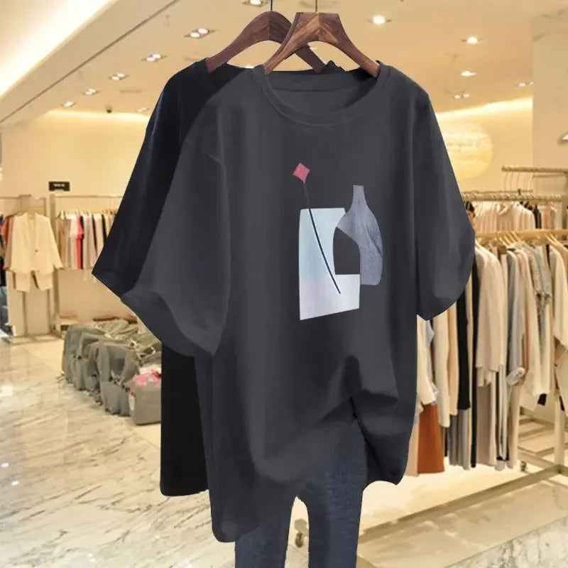 Women's Loose Cotton Basics T-shirt - Premium T-Shirt from Craftklart Dropship - Just $16.89! Shop now at Craftklart.store