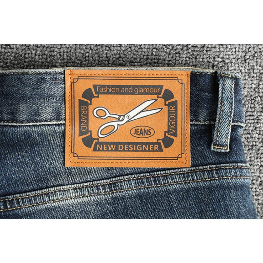 Embroidery embellished white Vintage Styled Jeans