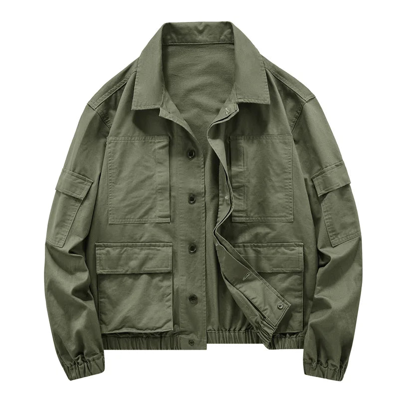 Multi-Pocket Military Cargo Jacket