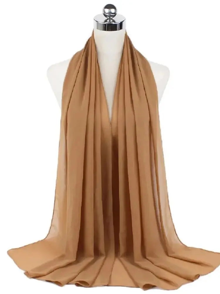 New Fashion Women Solid Chiffon Headscarf