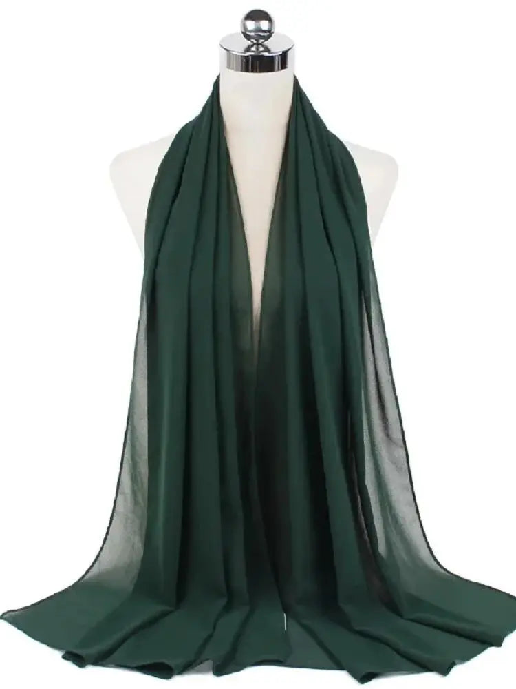 New Fashion Women Solid Chiffon Headscarf