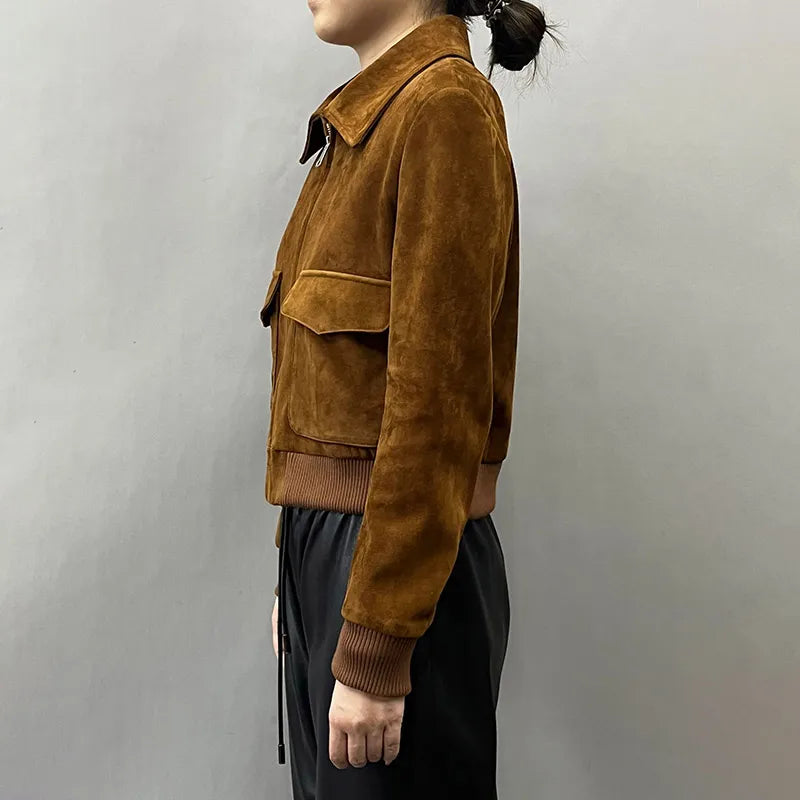 Women's Real Sheepskin Leather Jacket - Premium Jacket from Craftklart Dropship - Just $219! Shop now at Craftklart.store