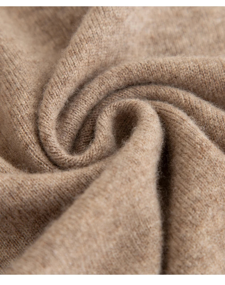 New Fashion Men's 100% Wool Pullover Half-high Collar Sweater - Craftklart.store