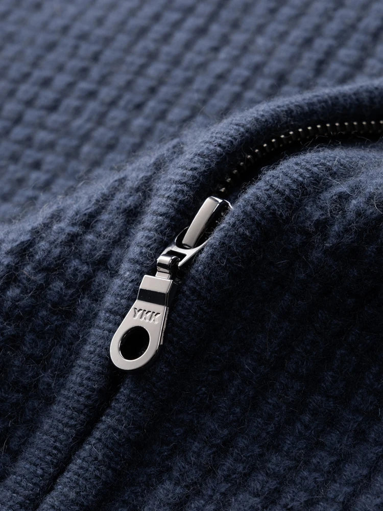 Urban Casual Knitted Hooded Cardigan 100% Pure Cashmere