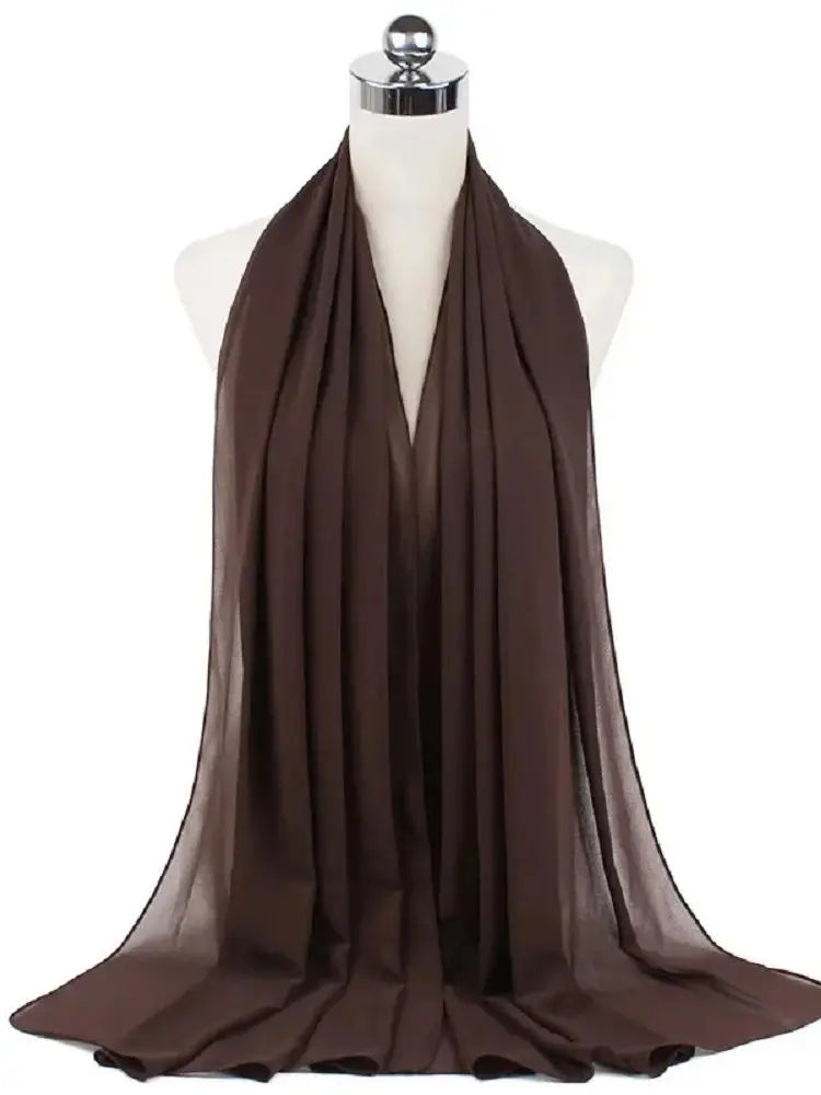New Fashion Women Solid Chiffon Headscarf