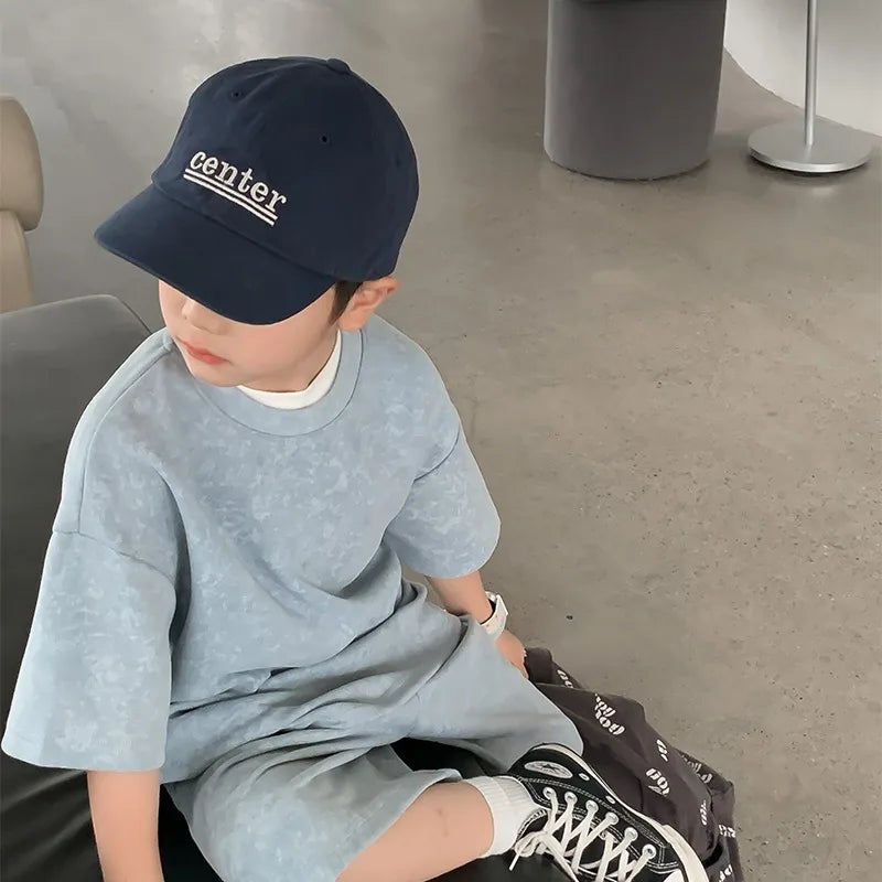 Boys Korean Loose Shirts+shorts 2pcs/set - Premium Kids clothes from Craftklart.store - Just $28! Shop now at Craftklart.store