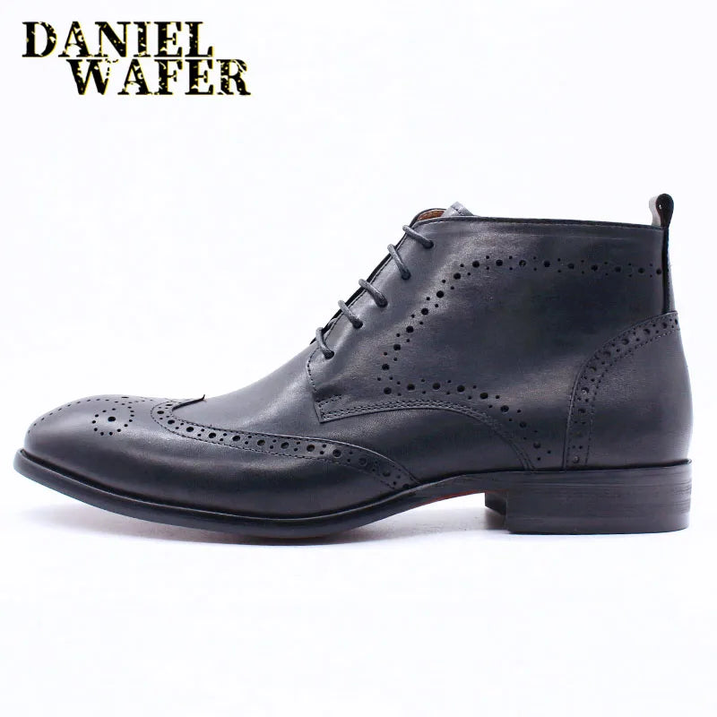 Men's Genuine Handmade Leather Ankle Boots