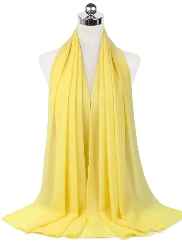 New Fashion Women Solid Chiffon Headscarf