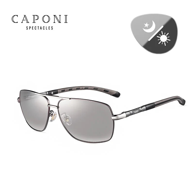 CAPONI Photochromic Men's Sunglasses Polarized - Premium Sunglasses from Craftklart.store - Just $31.05! Shop now at Craftklart.store