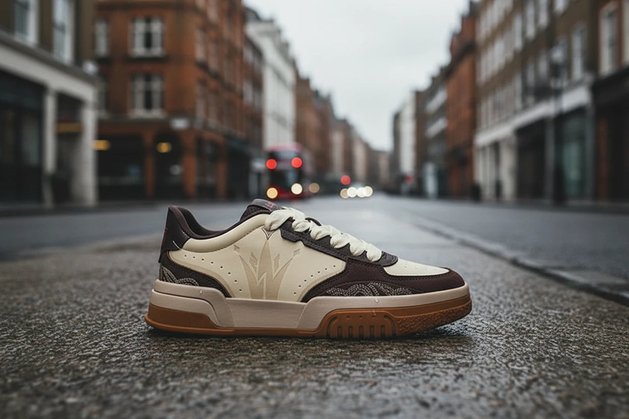 Black and white 361° Joker Board Sneakers with stylish design, featuring a low profile and athletic sole for urban streetwear fashion.