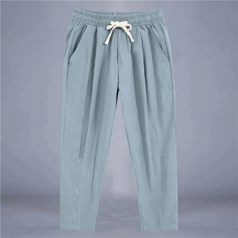 Craftklart men's loose fit streetwear trousers with drawstring waist, casual and comfortable for everyday wear.