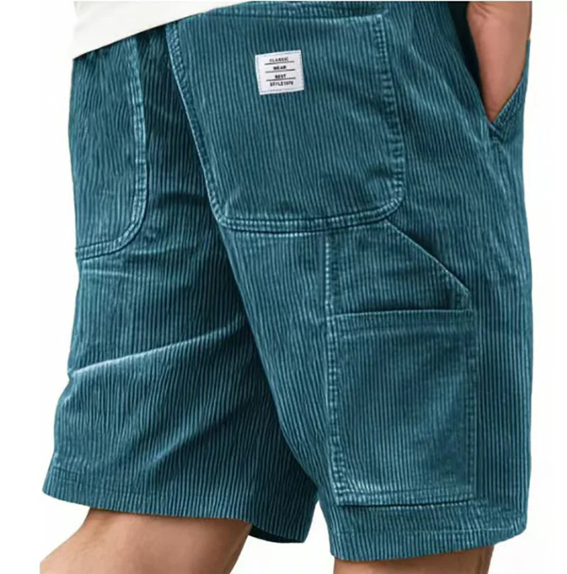 Striped Loose-Fit Drawstring Shorts
