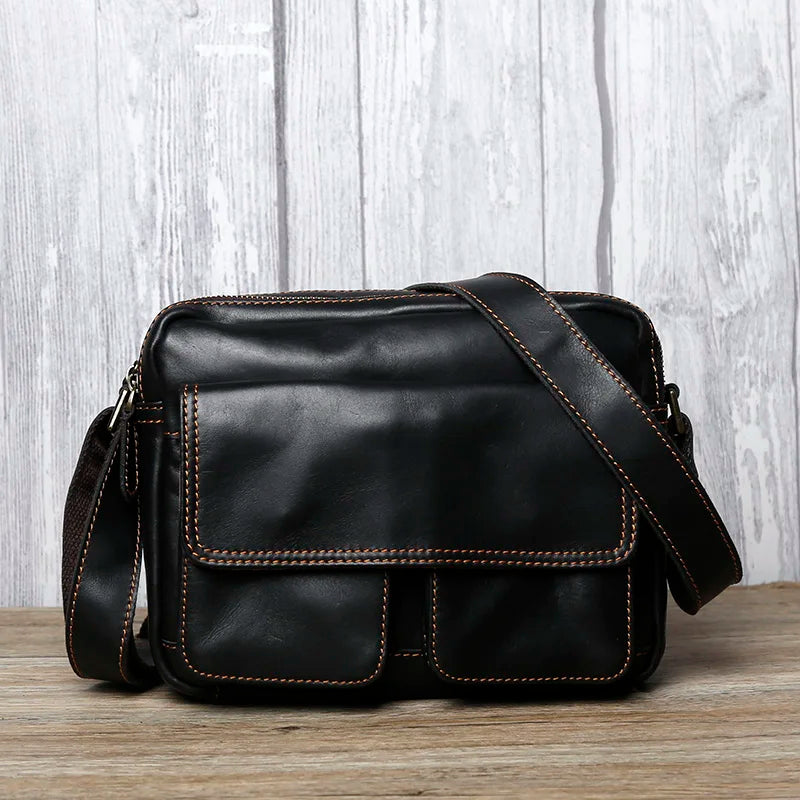 Handmade Crazy Horse Leather Crossbody Small Backpack - Premium Crossbody Bag from Craftklart Dropship - Just $69! Shop now at Craftklart.store