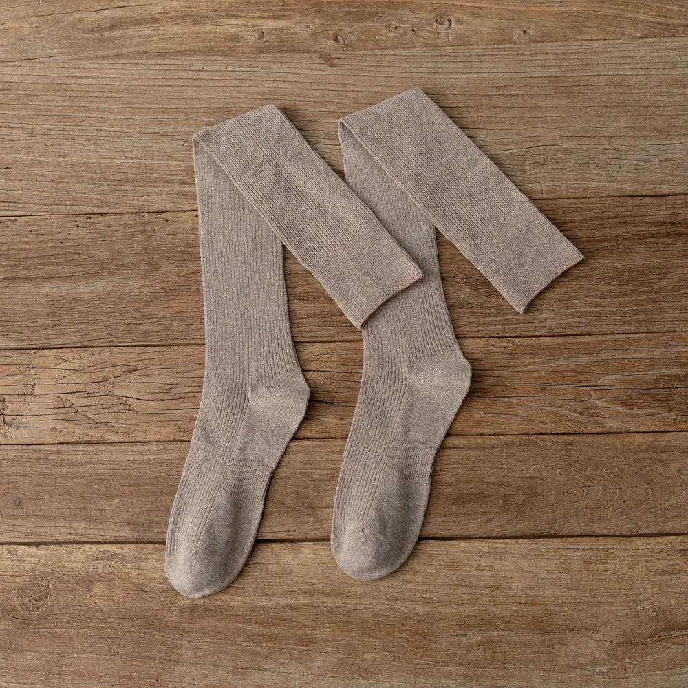 Cotton Knitting Women Stockings JK Japanese Style Girls Cute Long Socks Thigh High Stockings Fashion Solid Color Knee High Socks - Craftklart.store