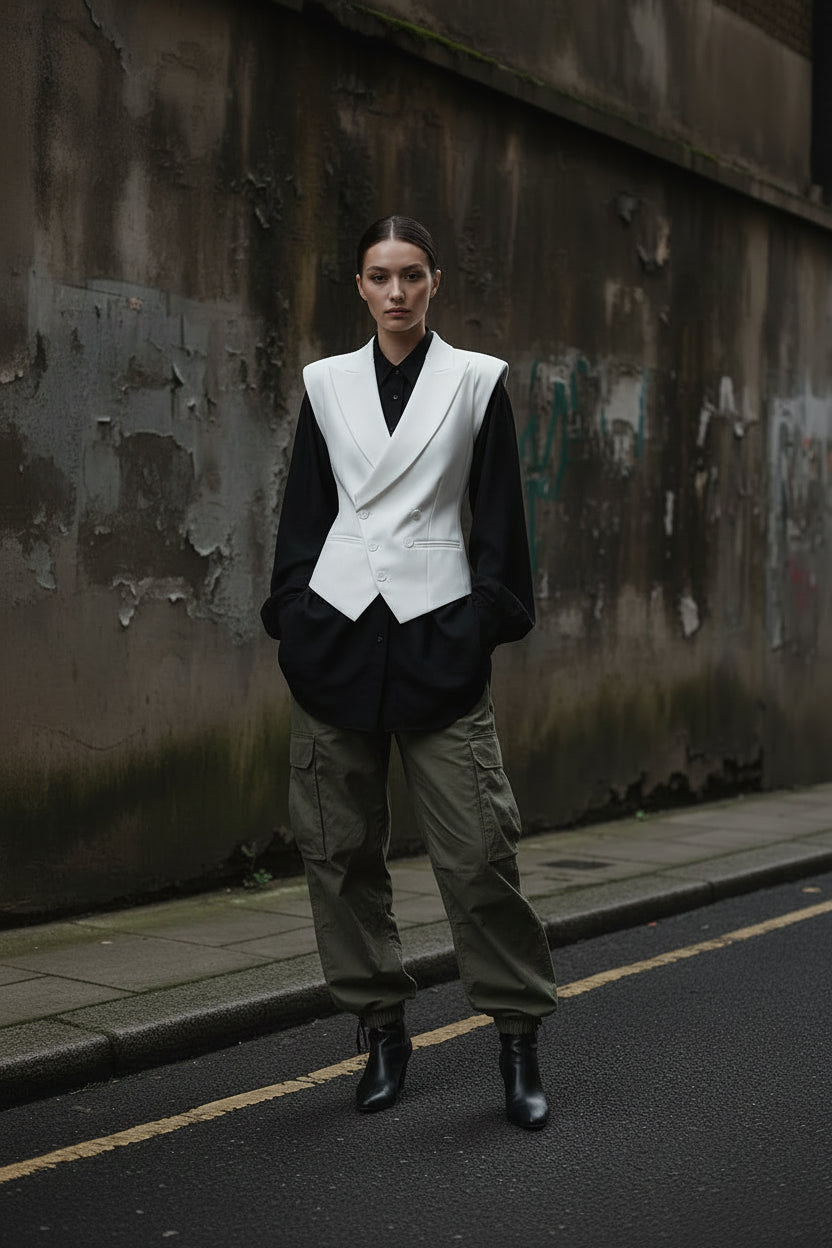 Structured Lapel Vest — Women's Slim Fit