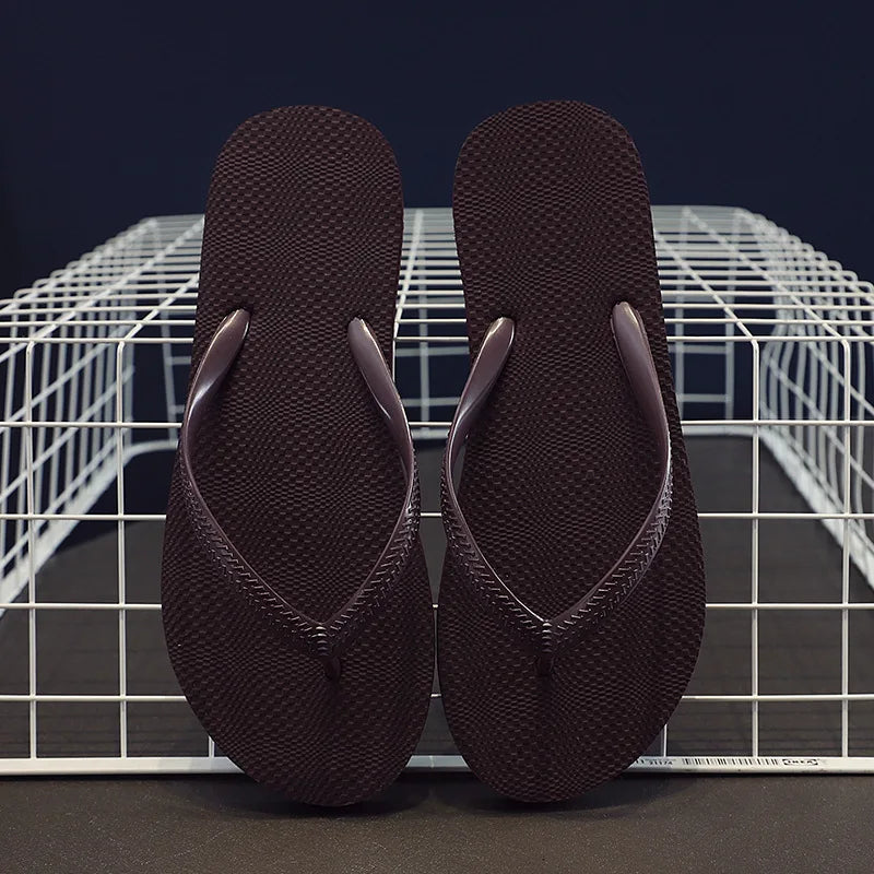Women’s herringbone flip flop sandals by Craftklart Dropship featuring lightweight beach slide design in multiple colors.