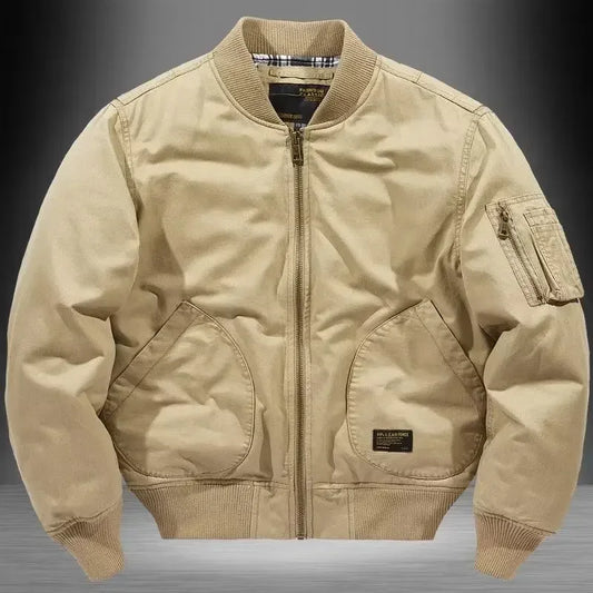 Men's Bomber Jacket Cropped Loose-fit - Premium Bomber Jacket from Craftklart Dropship - Just $16! Shop now at Craftklart.store