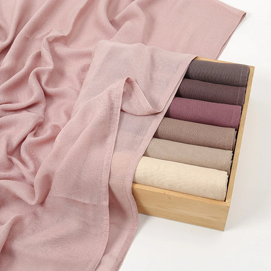 170*70cm Women Hijab Rayon Cotton Shawls