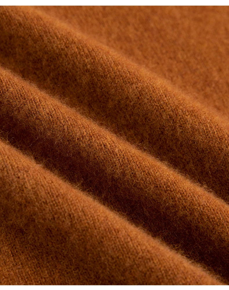 New Fashion Men's 100% Wool Pullover Half-high Collar Sweater - Craftklart.store