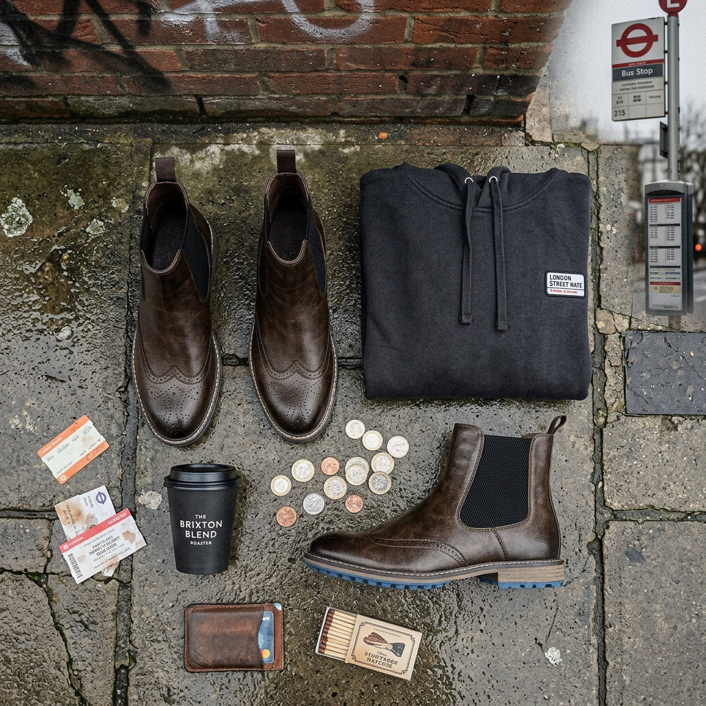 Craftklart Dropship Borough Chelsea Boots, black leather ankle boots with elastic side panels and sleek design.
