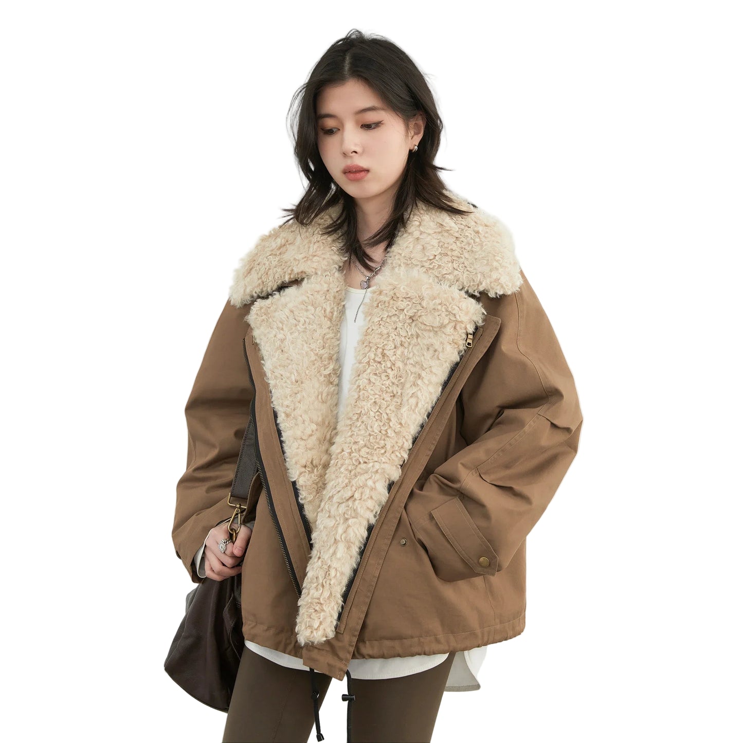 Women's Loose Casual New Retro Motorcycle Cotton Jacket