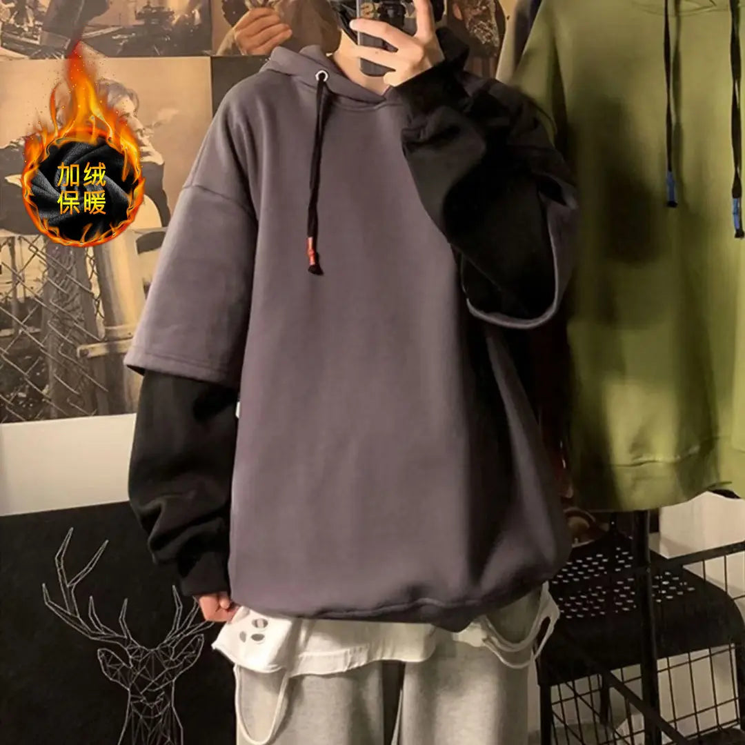 Round Neck Long Sleeve Urban  Loose Pullovers - Craftklart.store