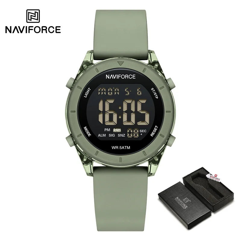 Women's digital sport watch with silicone strap featuring a sleek design and digital display from Urban Fashion & Streetwear Craftklart.