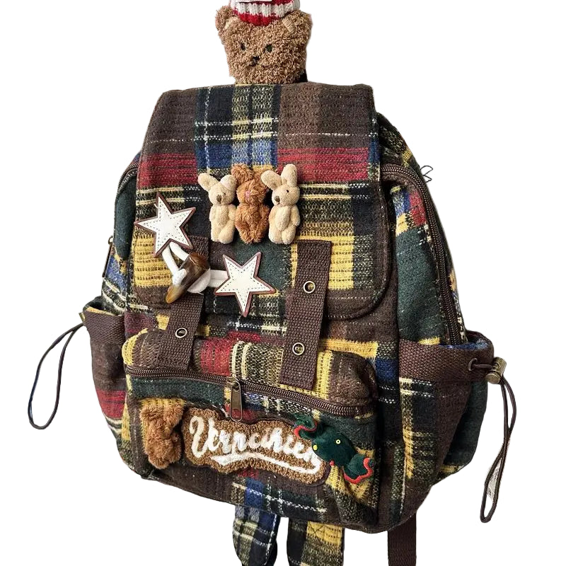 Fluffy Melard Color Scheme Punk Backpack - Craftklart.store