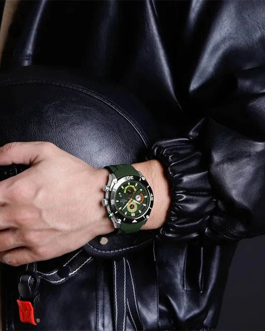 Waterproof Quartz Wristwatch Chronograph Military | Minimalist Streetwear | Craftklart