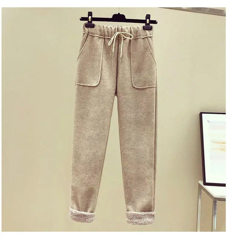 Vintage Parka High Neck Knitted Sweater Flocked Trousers Set - Premium Set from Craftklart.store - Just $18.46! Shop now at Craftklart.store