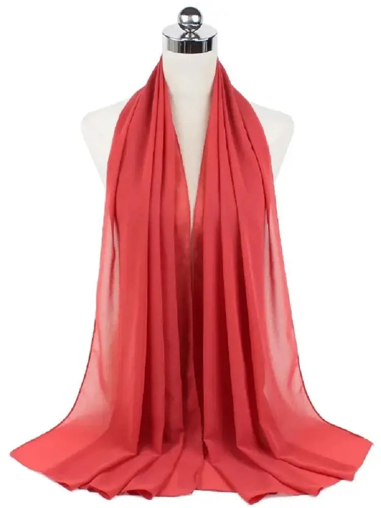 New Fashion Women Solid Chiffon Headscarf