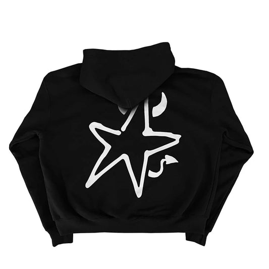 Hip Hop Men's hoodie Hooded zipper Jacket Gothic star Printing oversized fashion punk Y2k Streetwear Harajuku vintage black tops - Craftklart.store