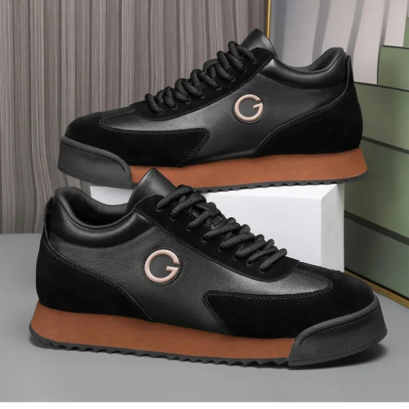 Men  Leather Casual  Board Shoes - Premium sneakers from Craftklart Dropship - Just $28.68! Shop now at Craftklart.store