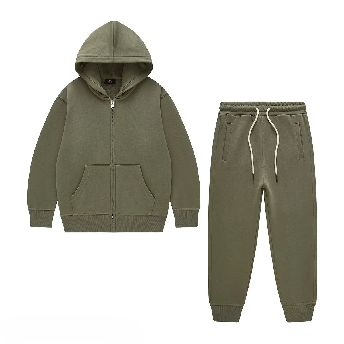 Kids Tracksuit 340G Terry Cotton Zipper Hoodies & Sweatpants - Premium Kids clothes from Craftklart Dropship - Just $42.44! Shop now at Craftklart.store