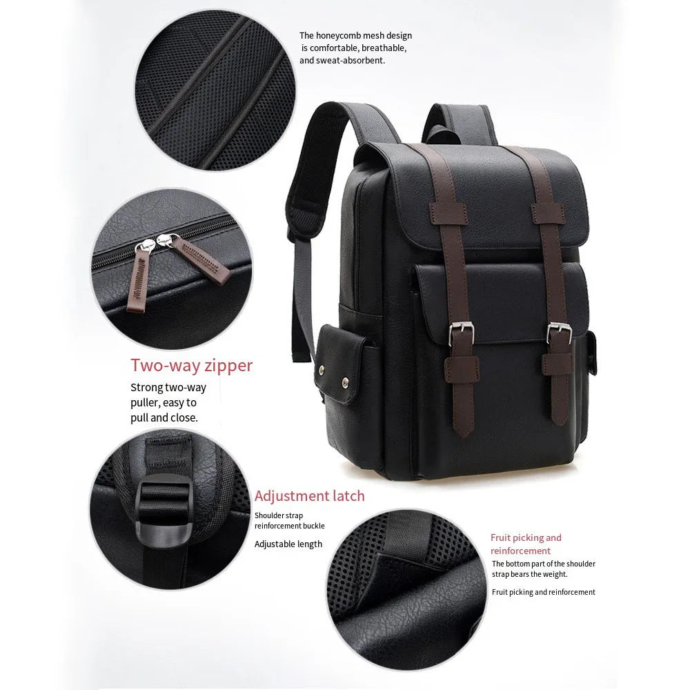 Urban Brit Smart Casual Pu Leather Backpack - Craftklart.store