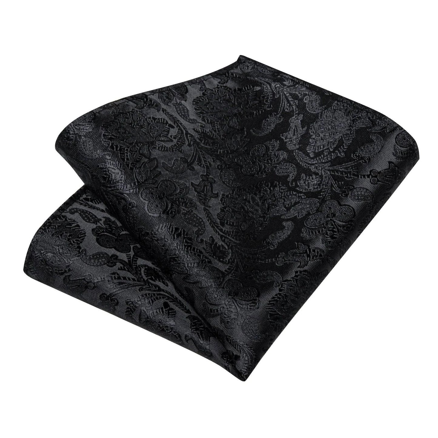 Urban Gentlemen Luxury Black Solid Paisley Tie | Minimalist Streetwear | Craftklart
