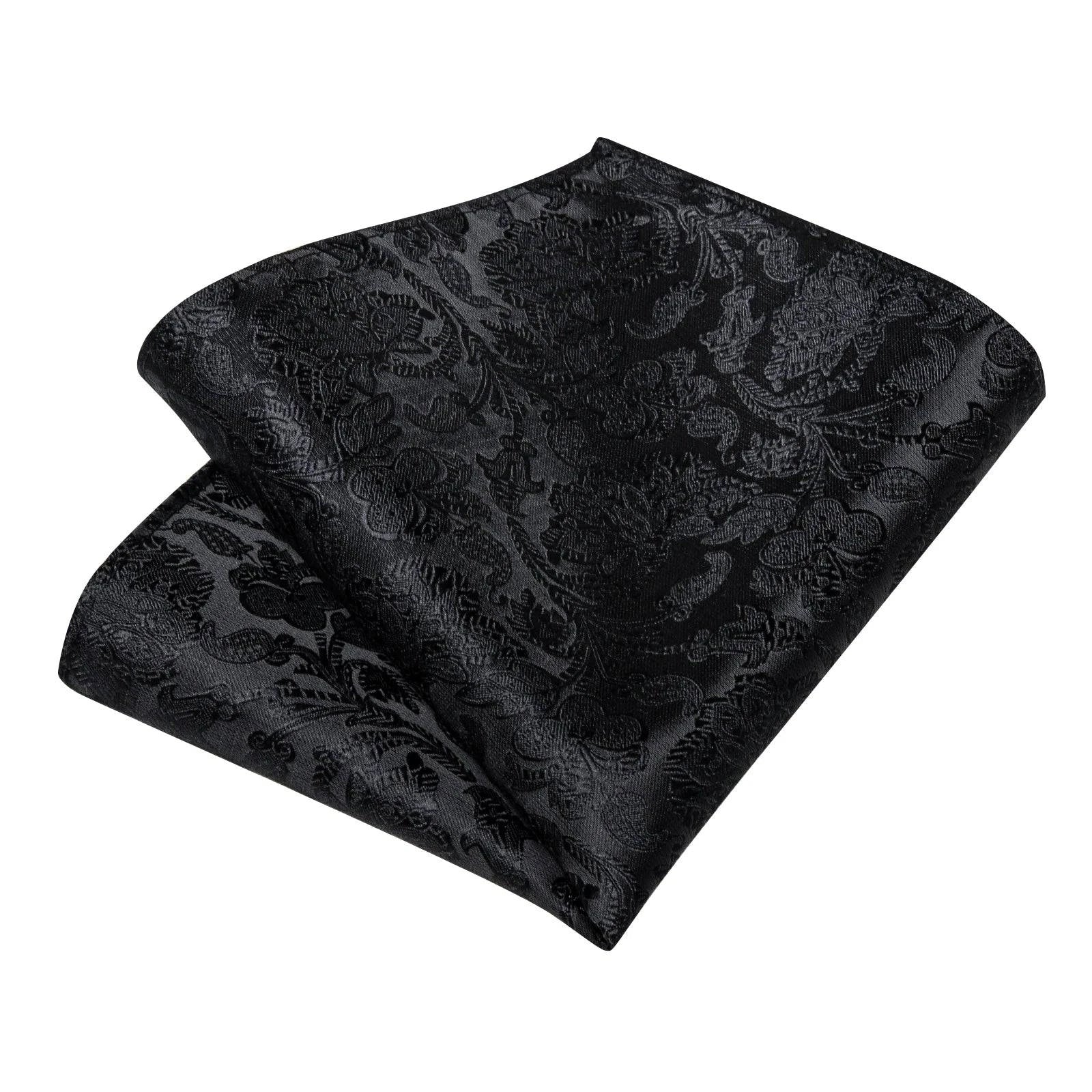 Urban Gentlemen Luxury Black Solid Paisley Tie | Minimalist Streetwear | Craftklart