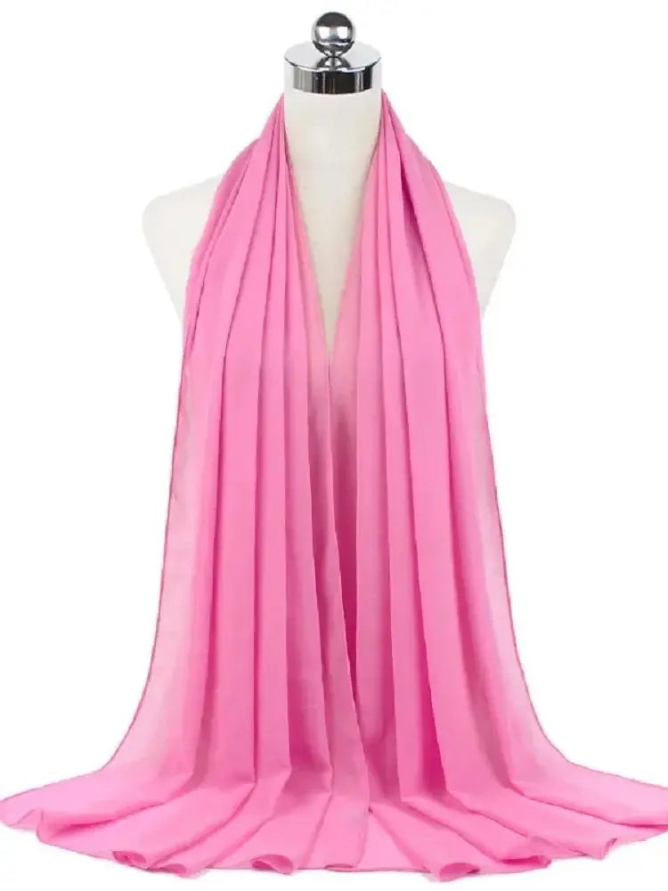 New Fashion Women Solid Chiffon Headscarf
