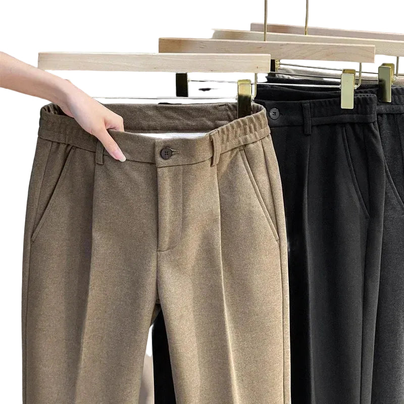Men's Urban Business Casual Elastic Waist Straight Trousers - Craftklart.store