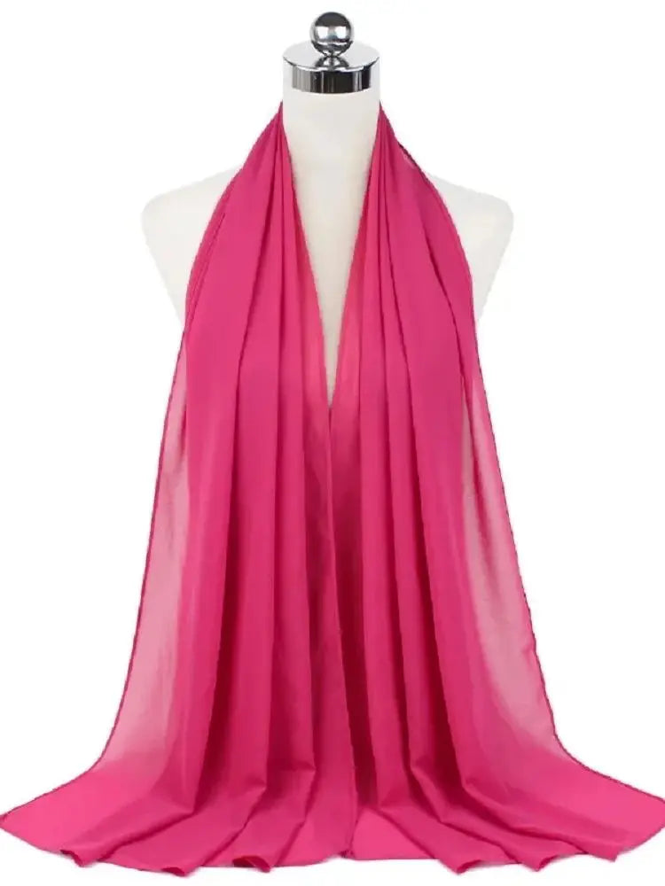 New Fashion Women Solid Chiffon Headscarf