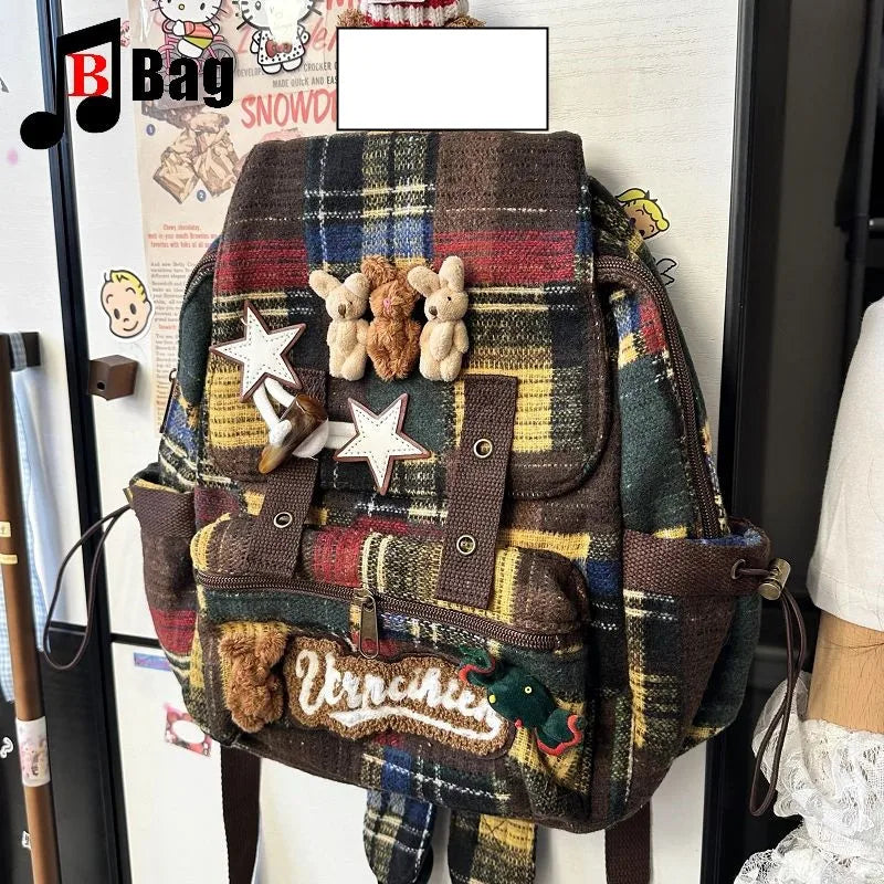 Fluffy Melard Color Scheme Punk Backpack - Craftklart.store