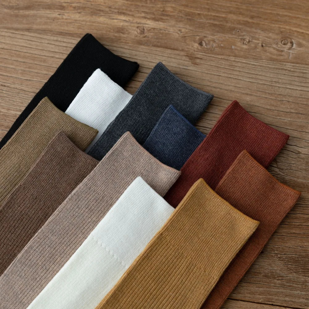 Cotton Knitting Women Stockings JK Japanese Style Girls Cute Long Socks Thigh High Stockings Fashion Solid Color Knee High Socks - Craftklart.store