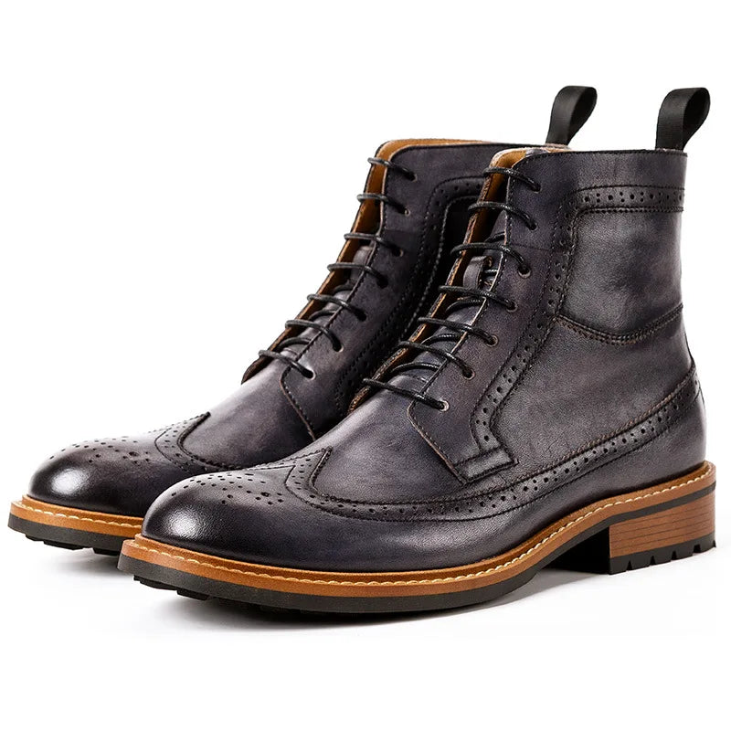 Handmade Leather Lace-up Men's Urban  Boots