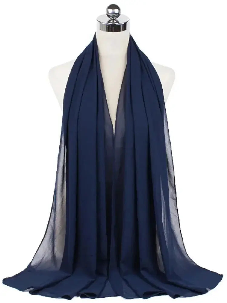 New Fashion Women Solid Chiffon Headscarf